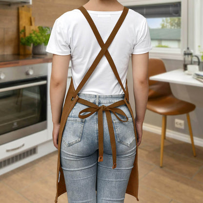 Unisex Canvas Cross Back Chef Apron - WePrint