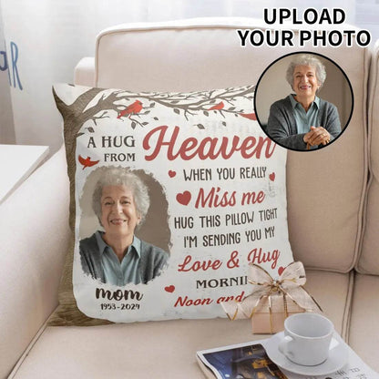 Peach Velvet Pillow Case Square Cushion Cover - Memorial - WePrint
