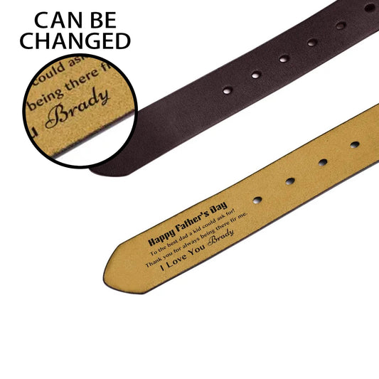 Engraved Brown Leather Belt - WePrint