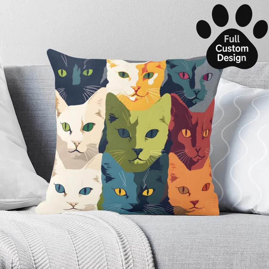 Short Plush Pillow Case - Square - WePrint