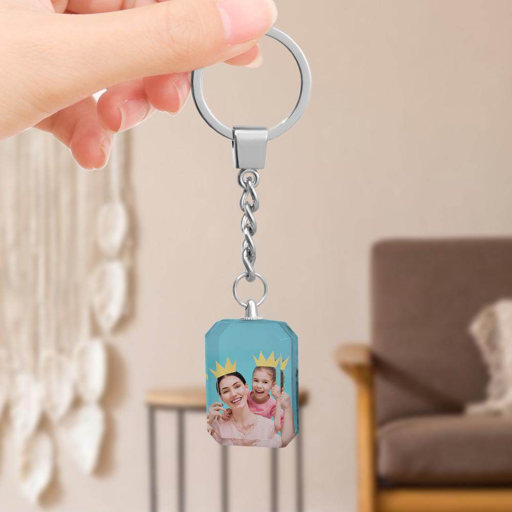 Customized Double Side Crystal Keychain With 2 Photos - WePrint