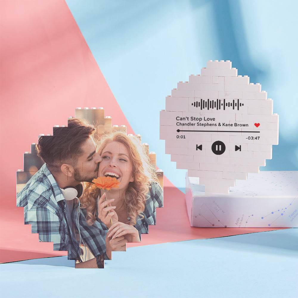 Custom Music Code Building Block Personalized Photo Brick Puzzles - WePrint