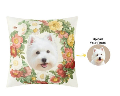 Personalized Pillow Case Cushion Cover - Wreath - WePrint
