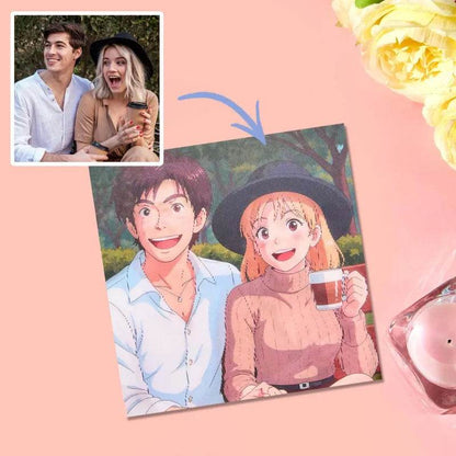 K-DualView Personalized Anime Style Lenticular Photo Frame Art Gift - WePrint