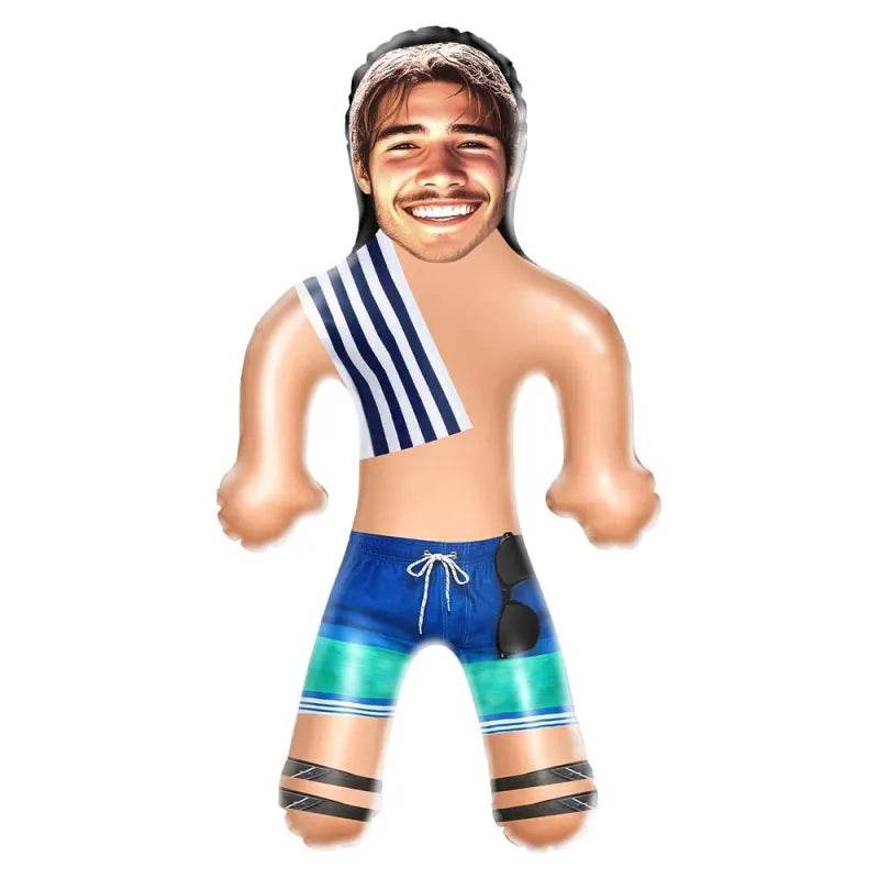 Personalized Beach Guy Blow Up Dolls Funny Inflatable Man Printed Face for Party Favors - WePrint