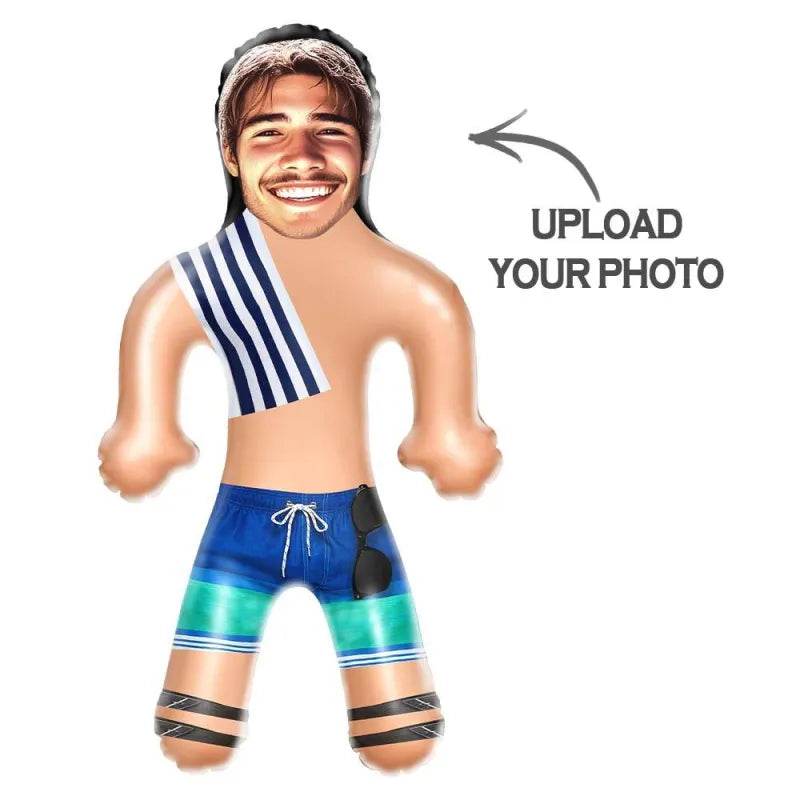 Personalized Beach Guy Blow Up Dolls Funny Inflatable Man Printed Face for Party Favors - WePrint