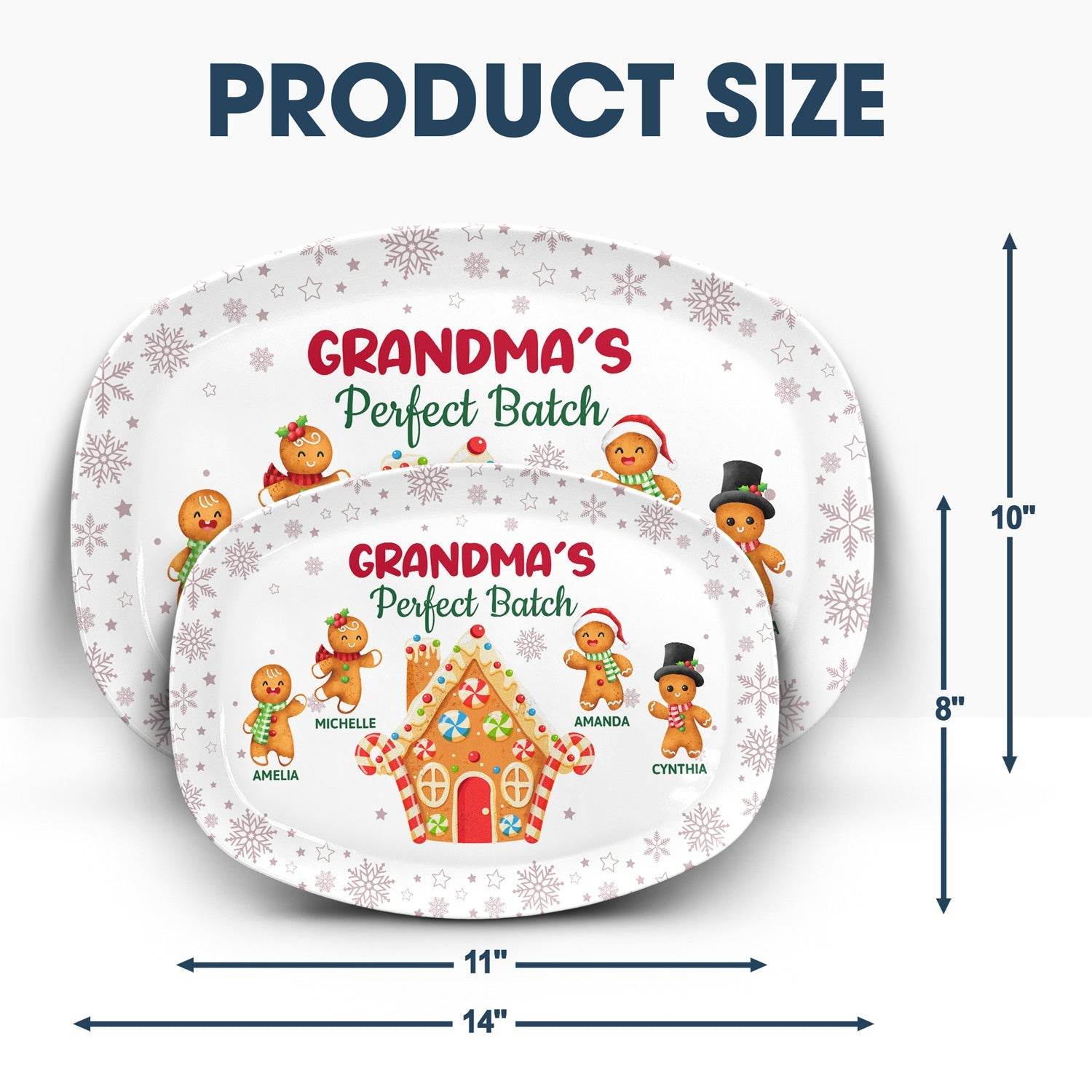 Grandma's Perfect Batch - Christmas, Loving Gift For Mom, Grandma, Grandparents, Family - Personalized Plate - WePrint