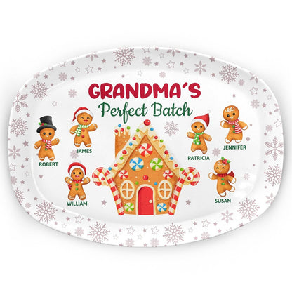 Grandma's Perfect Batch - Christmas, Loving Gift For Mom, Grandma, Grandparents, Family - Personalized Plate - WePrint