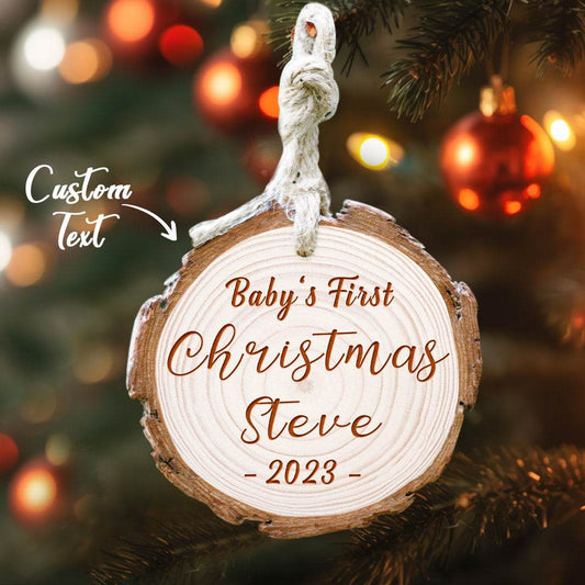 Custom Name Christmas Tree Decor Personalized Ornament Baby's First Christmas - WePrint