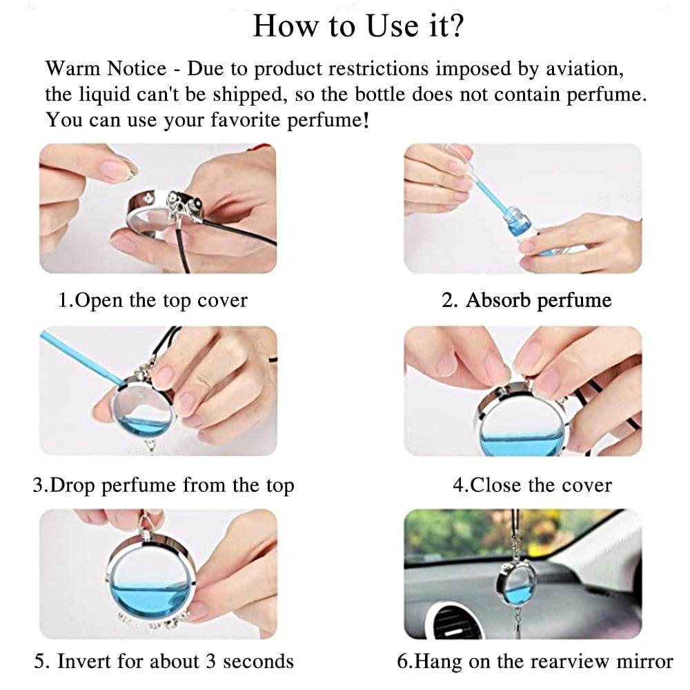 Custom Photo Air Freshener Perfume Box Pendant for Car Gift Personalized Hanging Air Freshener with Picture Text - WePrint