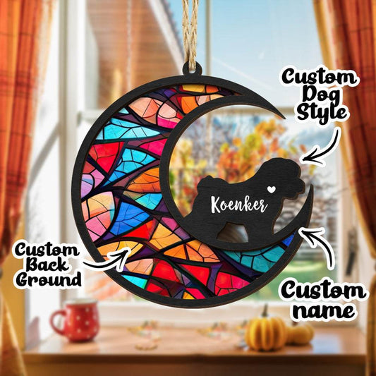 Personalized Dog Memorial Suncatcher Dog Memorial Ornament Loss of Pet Sympathy Gift - WePrint