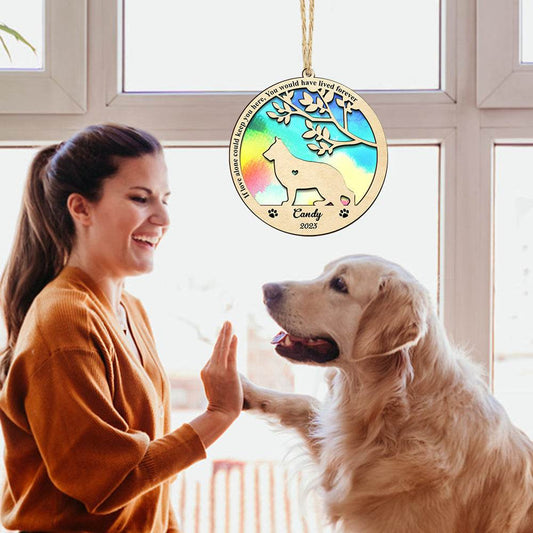 Personalized Dog Memorial Suncatcher Pet Memorial Ornament Gifts for Dog Lovers - WePrint