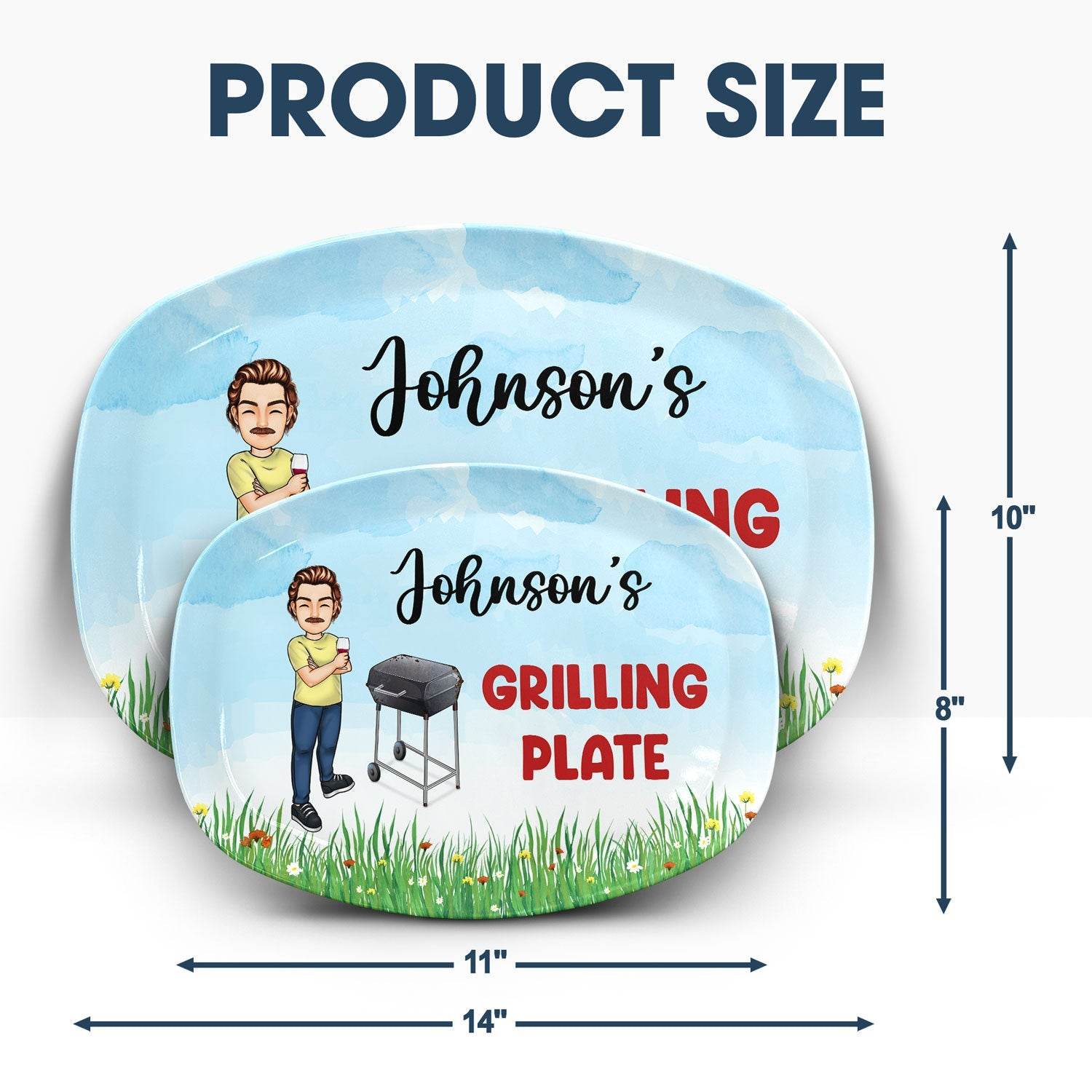 Grilling Plate Awesome BBQ - Gift For Yourself, Gift For Man - Personalized Custom Plate - WePrint