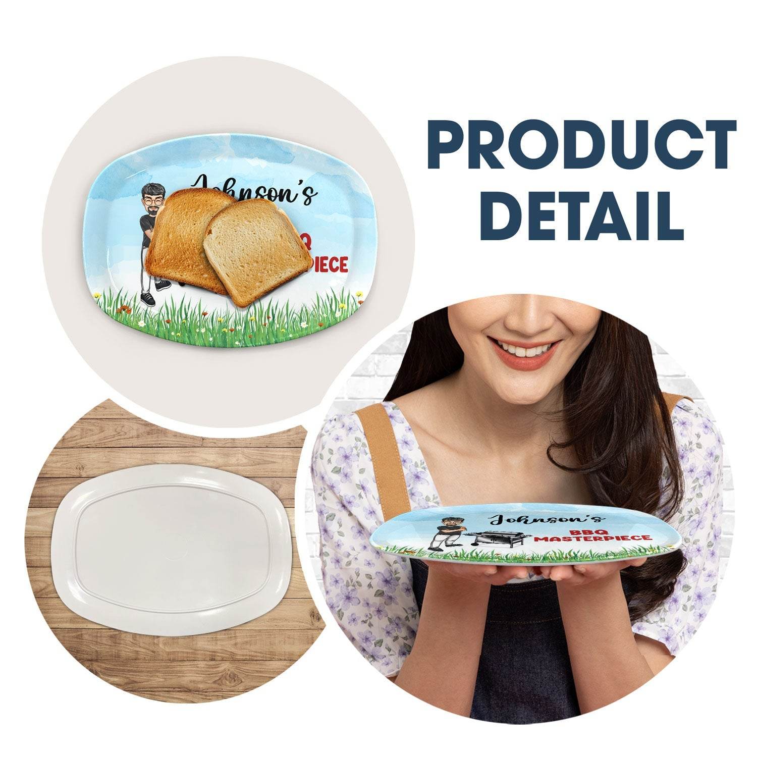 Grilling Plate Awesome BBQ - Gift For Yourself, Gift For Man - Personalized Custom Plate - WePrint