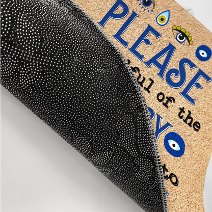 Please Be Mindful Of The Energy You Bring Into This Space - Birthday, Loving Gift For Yourself, Women, Yoga Lovers - Personalized Doormat - WePrint