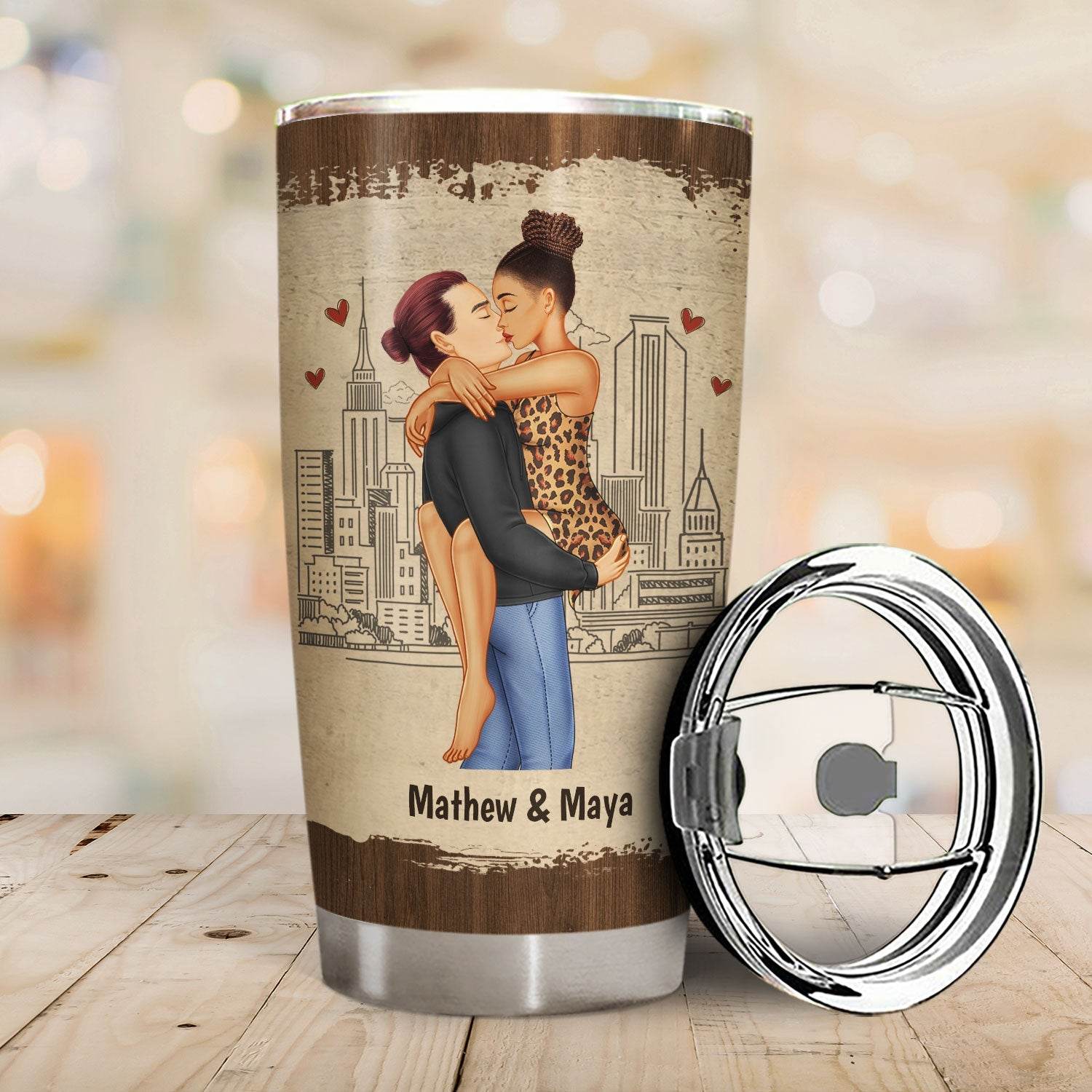 Kissing Couple Best Thing On The Internet - Gift For Couples - Personalized Tumbler - WePrint
