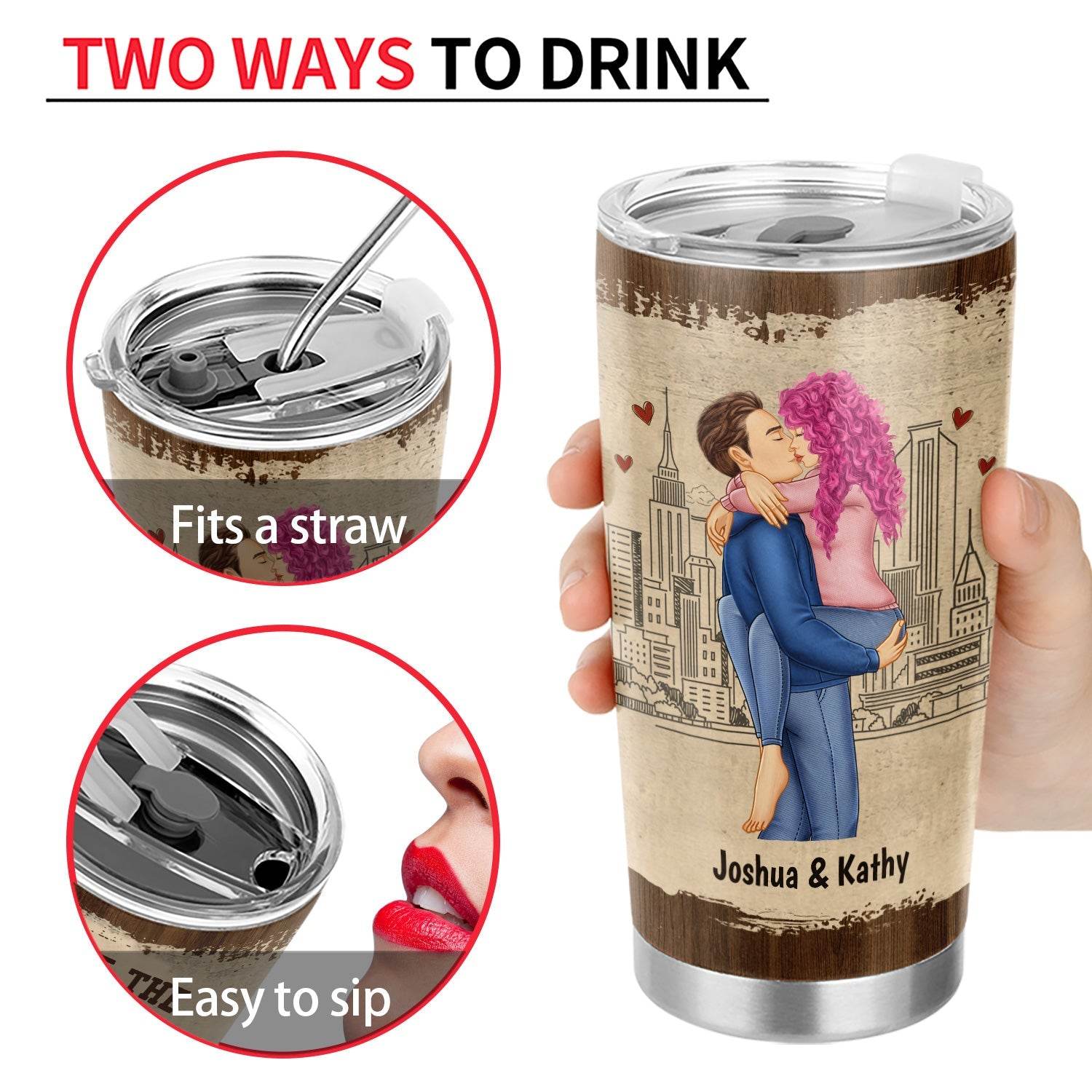 Kissing Couple Best Thing On The Internet - Gift For Couples - Personalized Tumbler - WePrint