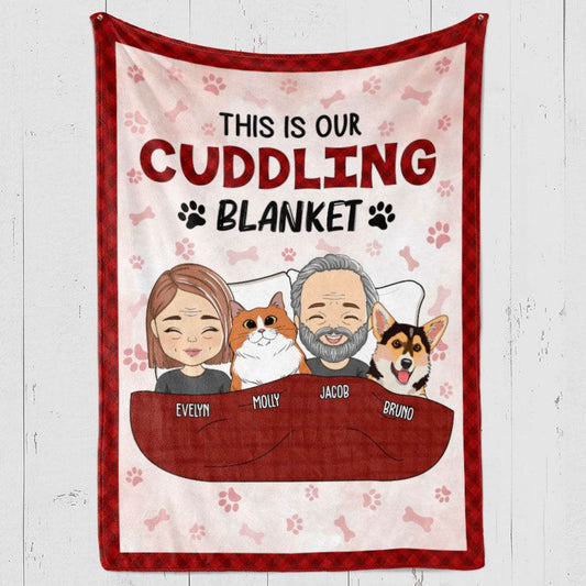 Couple Cuddling Blanket - Personalized Custom Fleece Blanket - WePrint