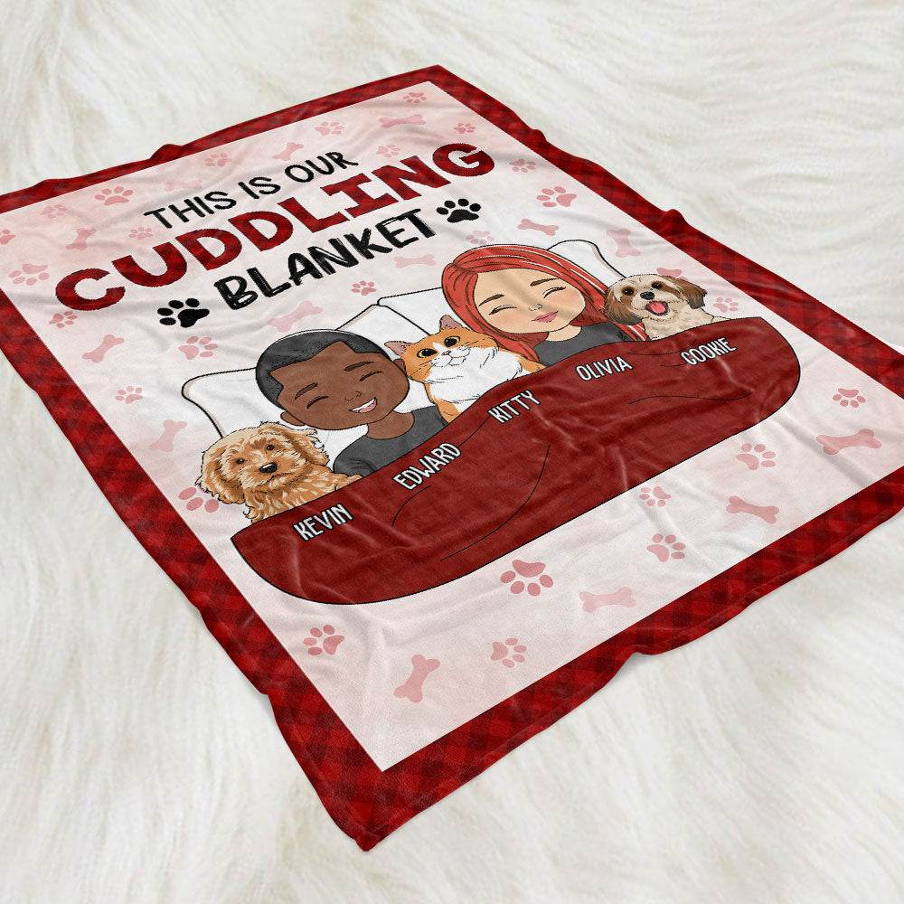Couple Cuddling Blanket - Personalized Custom Fleece Blanket - WePrint