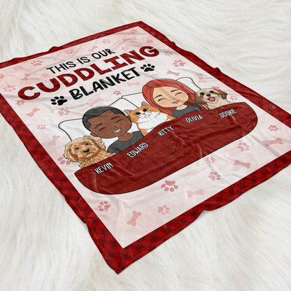 Couple Cuddling Blanket - Personalized Custom Fleece Blanket - WePrint