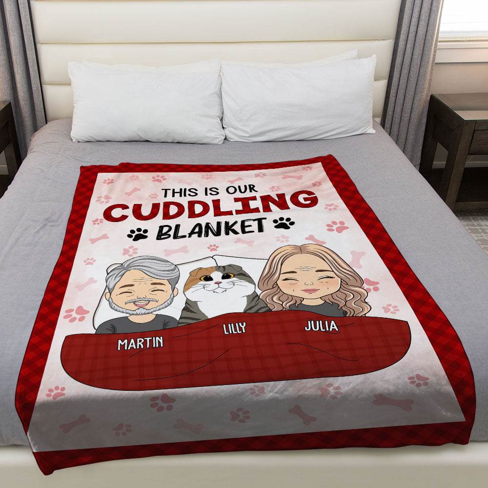 Couple Cuddling Blanket - Personalized Custom Fleece Blanket - WePrint