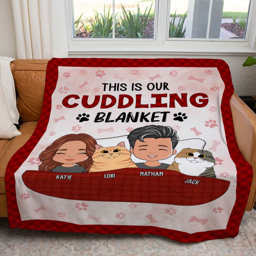 Couple Cuddling Blanket - Personalized Custom Fleece Blanket - WePrint