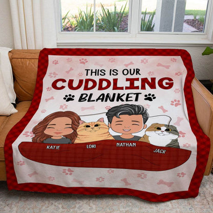 Couple Cuddling Blanket - Personalized Custom Fleece Blanket - WePrint