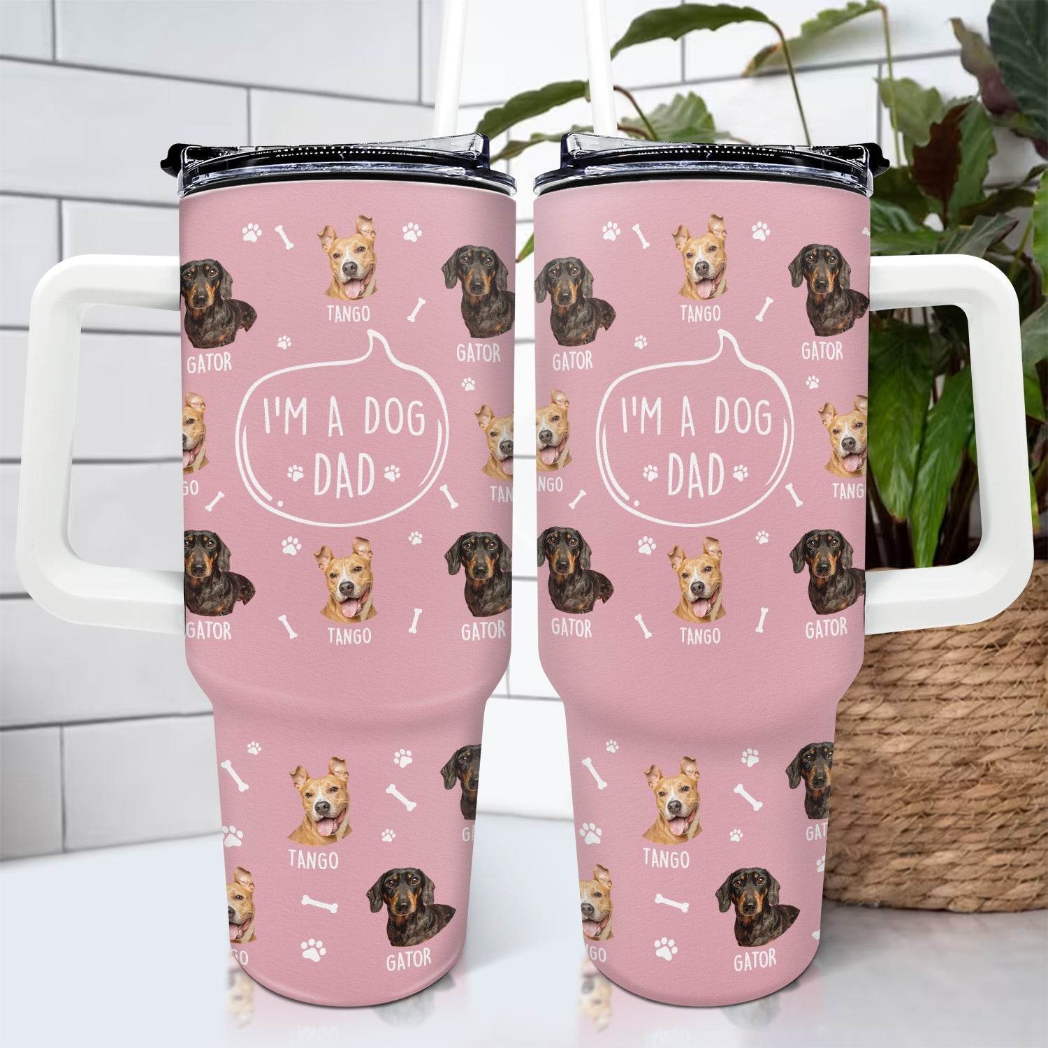 Custom Photo I'm A Dog Person - Gift For Dog Mom, Dog Dad, Dog Lovers - Personalized 40oz Tumbler With Straw - WePrint