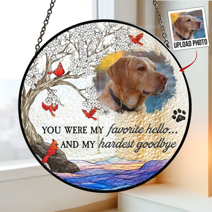 Pet Loss - Personalized Photo Stained Glass Window Hanging Suncatcher - WePrint