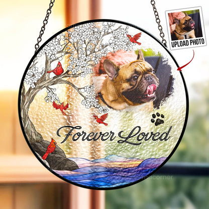 Pet Loss - Personalized Photo Stained Glass Window Hanging Suncatcher - WePrint