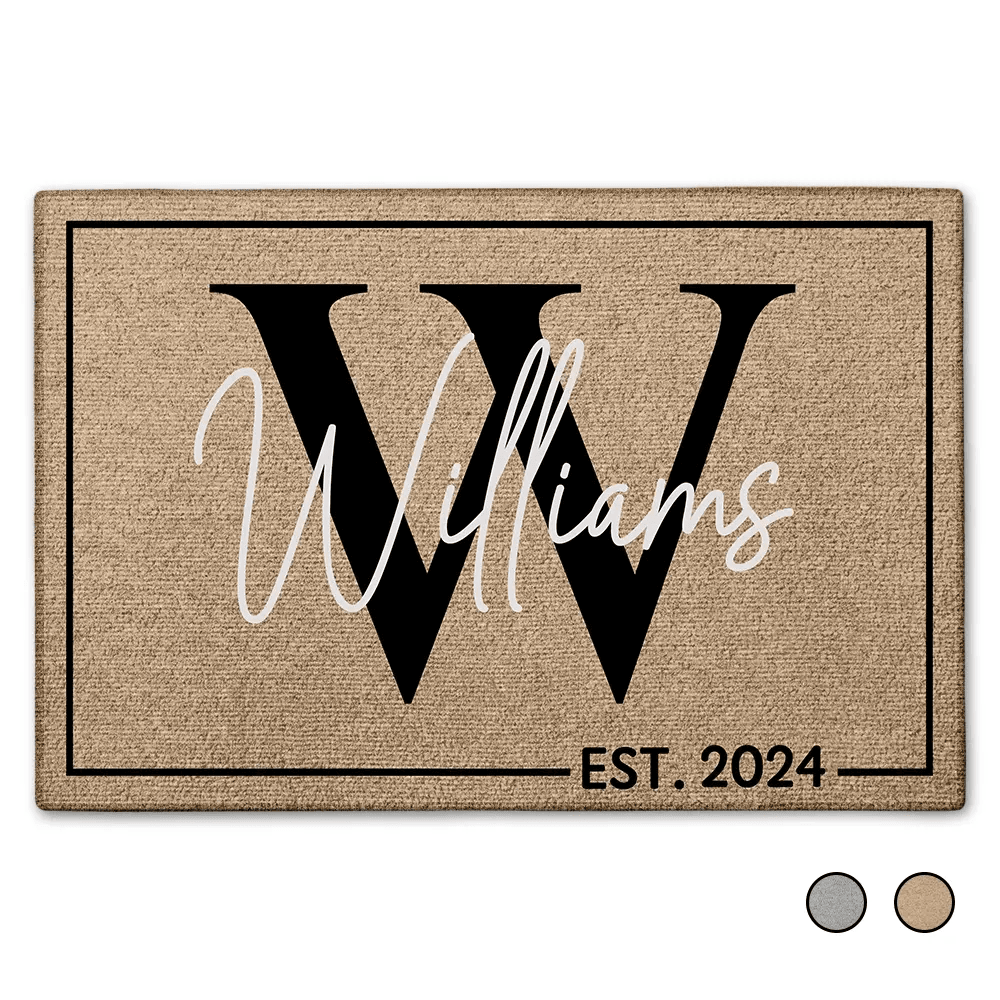 Monogram Family Name - Personalized Doormat - WePrint