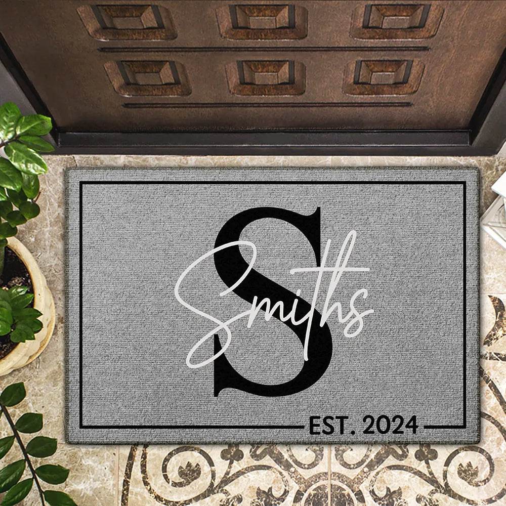 Monogram Family Name - Personalized Doormat - WePrint