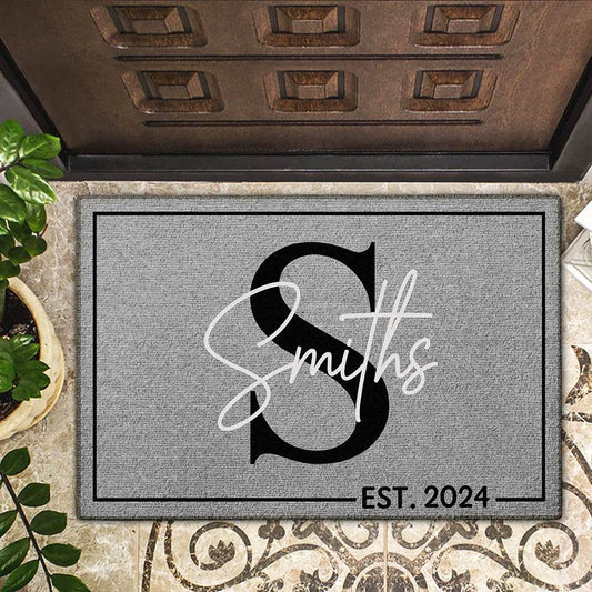 Monogram Family Name - Personalized Doormat - WePrint