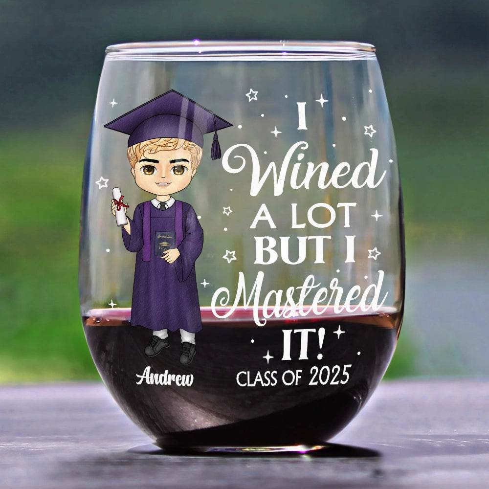 I Wined A Lot - Personalized Stemless Wine Glass - WePrint