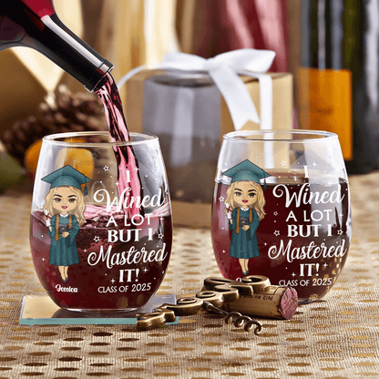 I Wined A Lot - Personalized Stemless Wine Glass - WePrint