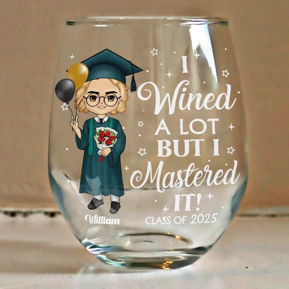 I Wined A Lot - Personalized Stemless Wine Glass - WePrint