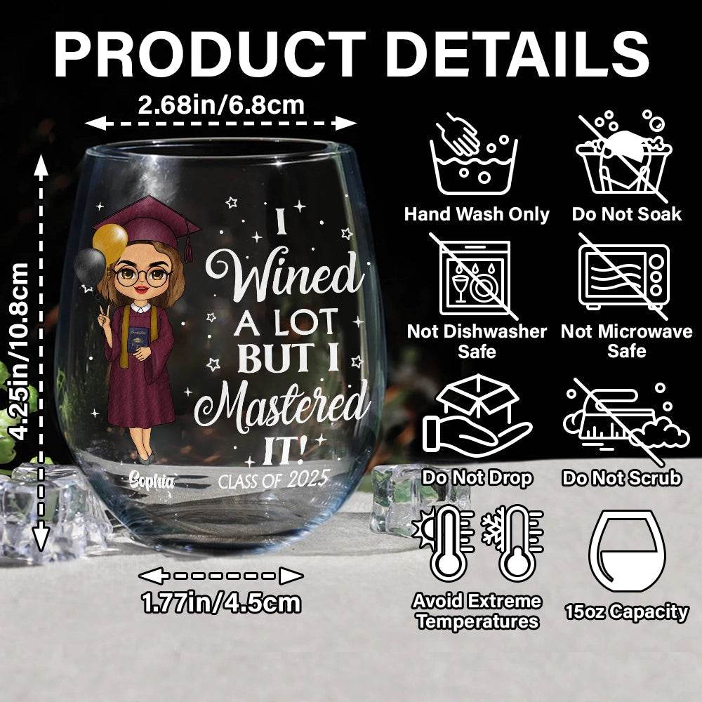 I Wined A Lot - Personalized Stemless Wine Glass - WePrint