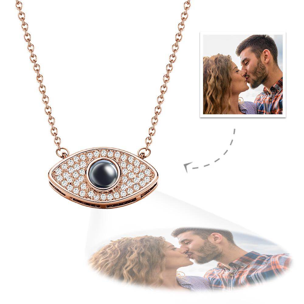 Evil Eye Projection Necklace Custom Photo Necklace - WePrint
