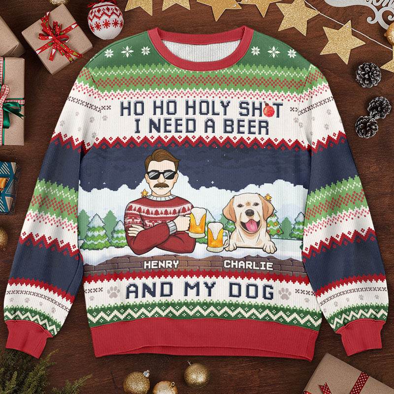 Personalized Custom Ugly Sweatshirt - Unisex Wool Jumper - Christmas Gift For Pet Owners, Pet Lovers - WePrint