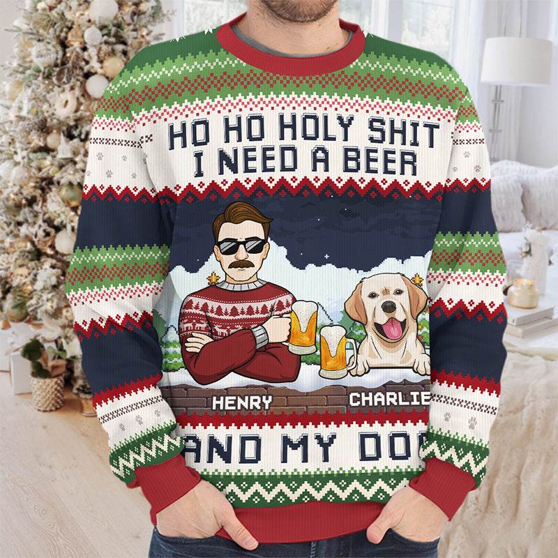Personalized Custom Ugly Sweatshirt - Unisex Wool Jumper - Christmas Gift For Pet Owners, Pet Lovers - WePrint