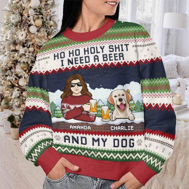 Personalized Custom Ugly Sweatshirt - Unisex Wool Jumper - Christmas Gift For Pet Owners, Pet Lovers - WePrint