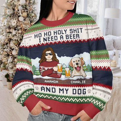 Personalized Custom Ugly Sweatshirt - Unisex Wool Jumper - Christmas Gift For Pet Owners, Pet Lovers - WePrint