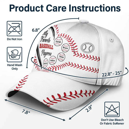 My Favorite Baseball Players - Personalized Classic Cap - WePrint