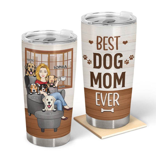 Thank You Best Dog Mom Ever - Mother Gift - Personalized Custom Tumbler - WePrint