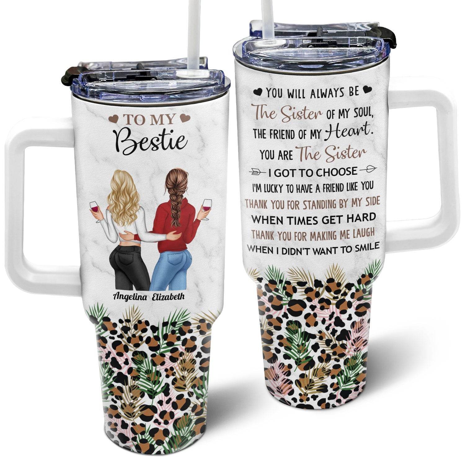 Thank You For Standing By Me - Loving, Birthday Gift For Best Friends, Bestie, BFF - Personalized 40oz Tumbler With Straw - WePrint
