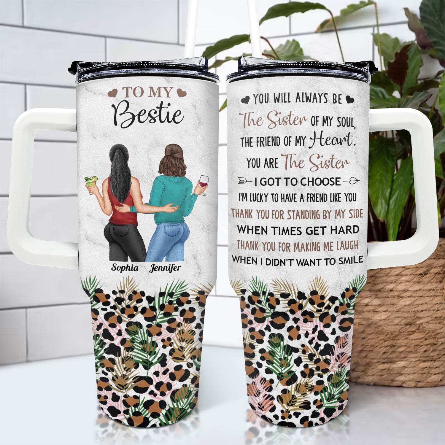 Thank You For Standing By Me - Loving, Birthday Gift For Best Friends, Bestie, BFF - Personalized 40oz Tumbler With Straw - WePrint