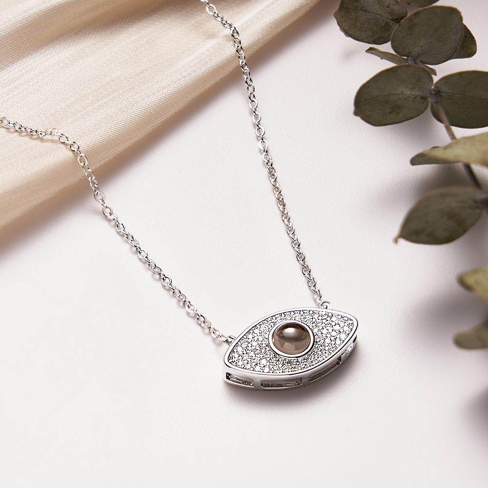 Evil Eye Projection Necklace Custom Photo Necklace - WePrint