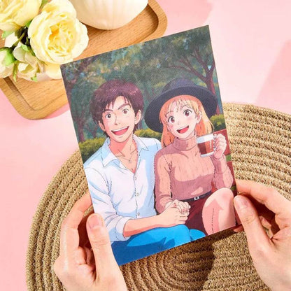 K-DualView Personalized Anime Style Lenticular Photo Frame Art Gift - WePrint
