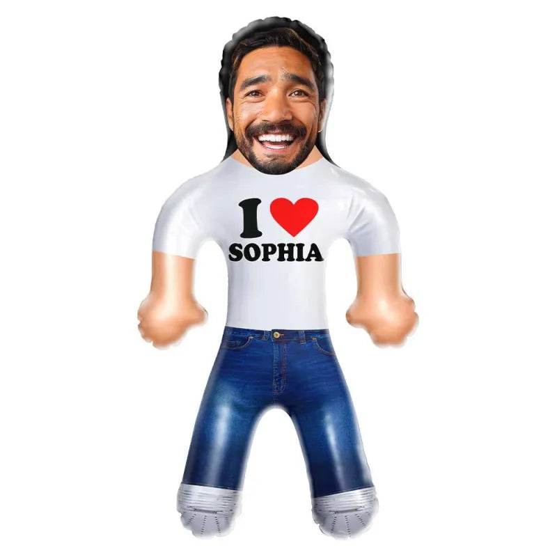 Personalized I Heart You Blow Up Dolls Custom Funny Inflatable Doll Gift for Her - WePrint