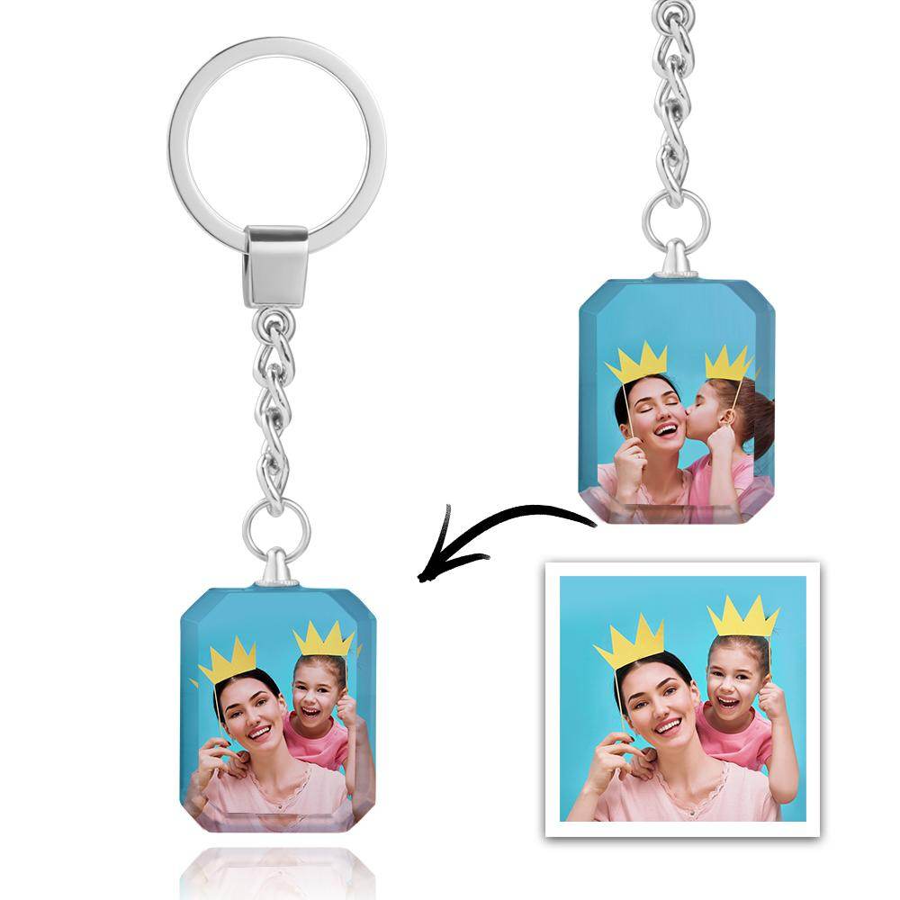 Customized Double Side Crystal Keychain With 2 Photos - WePrint